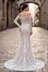 Off-the-Shoulder Mermaid Wedding Dress with Intricate Lace Artistry