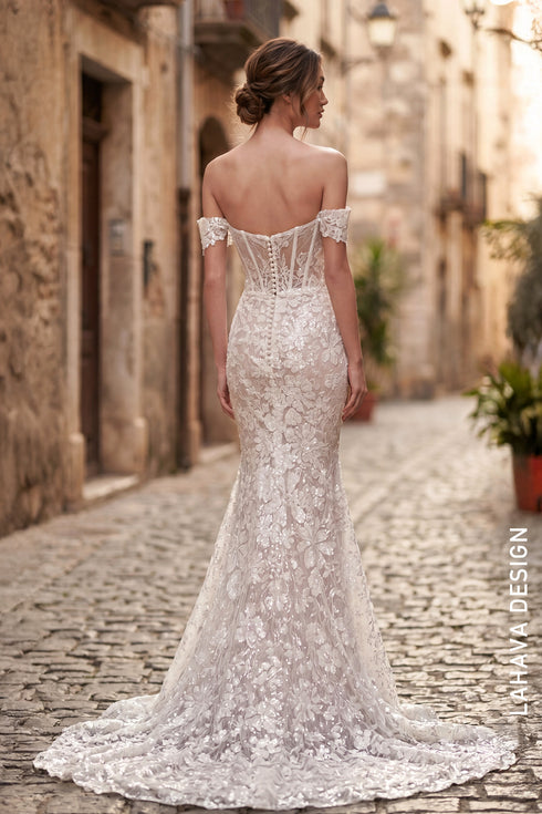Luminous Off-the-Shoulder Sequin Mermaid Dress