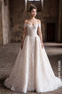 Scalloped Off-the-Shoulder Lace Ballgown