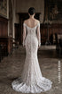 Enchanting 3D Floral Mermaid Gown with Detachable Royal Overskirt