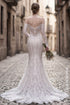 Off-the-Shoulder Long Sleeve Lace Mermaid Wedding Dress