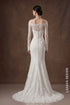 Off-The-Shoulder Lace Mermaid Wedding Dress with Long Sleeves