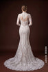 High-Neck Long-Sleeve Mermaid Lace Wedding Dress