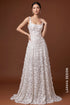 Sparkling Sequin and Floral Appliqué Wedding Gown