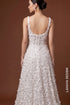 Sparkling Sequin and Floral Appliqué Wedding Gown