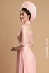 Pink embroidery lace bridal ao dai
