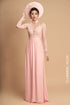 Pink embroidery lace bridal ao dai