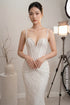 Exquisite Pearl-Embellished Mermaid Gown with Sculptural Draping