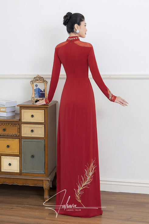 Impressive beaded modern ao dai