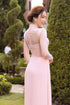 Pink modern ao dai beaded