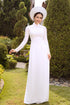 Elegant cut-out sleeves modern ao dai