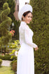 Modern cut out sleeves with lace ao dai