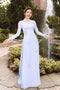 Blue ao dai with flower patterns