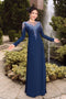 Round neck outstanding beaded ao dai