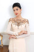 Elegant round neck beaded ao dai