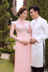 Men ao dai with modern lace patterns
