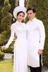 Modern patterns couple wedding ao dai