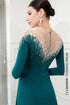 A-line round collar beaded gown