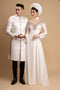 White impressive wedding couple ao dai