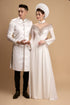 White impressive wedding couple ao dai