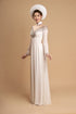 White exquisite beaded modern ao dai
