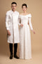 White couple wedding ao dai beaded