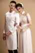 White modern couple wedding ao dai