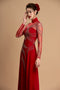 Impressive red modern ao dai beaded