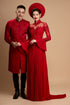 Stand out red couple wedding ao dai