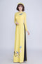 Yellow modern party ao dai