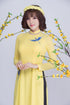 Yellow modern party ao dai