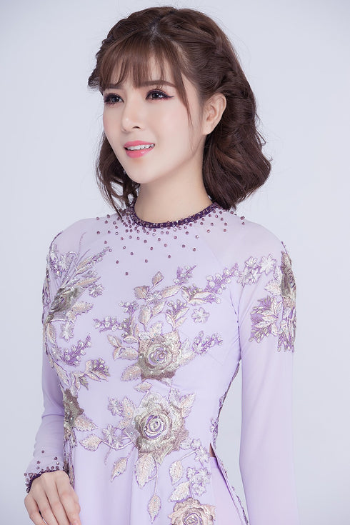 Grace embroidered ao dai