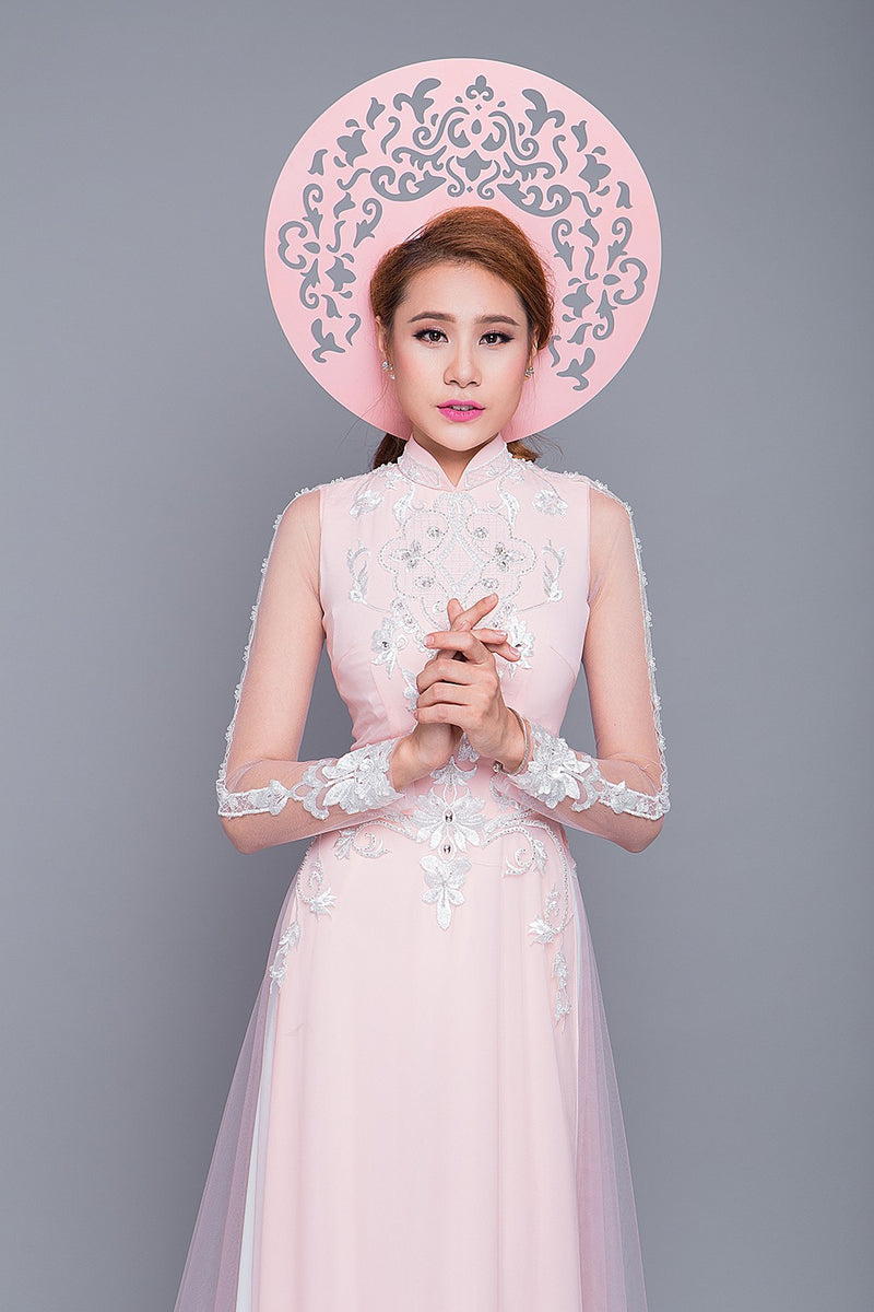 Lovely pink modern ao dai