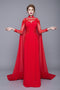 Detachable cape modern wedding ao dai