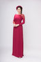 Simply scoop neck beaded ao dai