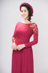 Simply scoop neck beaded ao dai