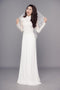 White hollow lace modern ao dai