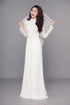 White hollow lace modern ao dai