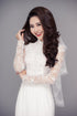 White hollow lace modern ao dai