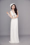 Delicate pleated modern wedding ao dai