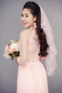 Sweet round neck modern bride ao dai
