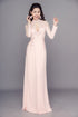 Long sleeves applique illusion ao dai