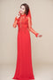 Red modern cut out beaded ao dai