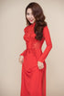 Graceful embroidery beaded ao dai