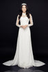 Modern embroidery lace bride ao dai