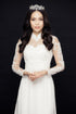 Modern embroidery lace bride ao dai