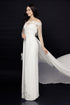 Modern long train wedding ao dai