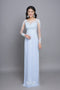 Scoop neck embroidered ao dai