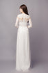 Round neck chantilly lace bridal ao dai
