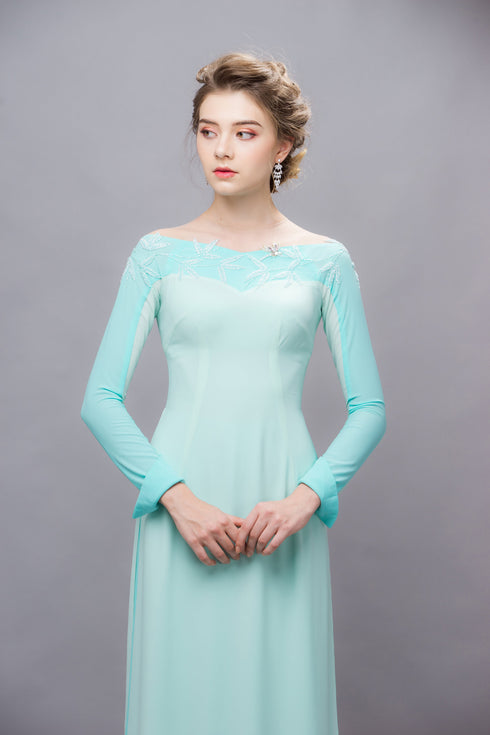 Elegant modern party ao dai